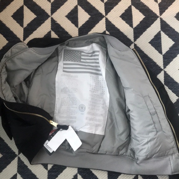 Black reversible bomber jacket alpha industries - Picture 3 of 4